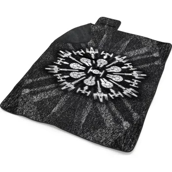 deka Sablio Plážová deka Star Wars Vesmírné lodě na šedém abstraktu: 200x140 cm