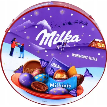 Čokoláda Milka Vánoční talíř mix motivů 195 g