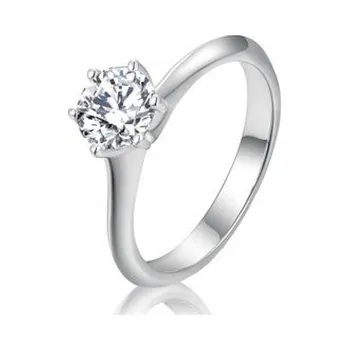 Prsten AN0016-53 Stříbrný zásnubní prsten moissanit