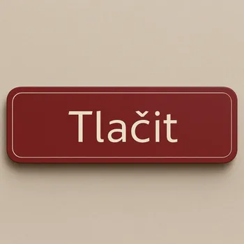 Informační tabulka Tlačit Samolepka 200 x 70 mm tl. 0.1 mm - červená - Kód: 03869