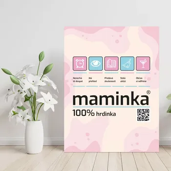Plechová cedule Sablio Dárková cedulka Maminka: 30x40 cm