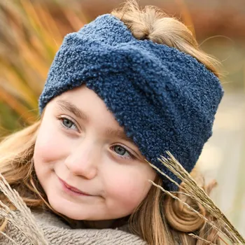 Čepice modrá teddy čelenka