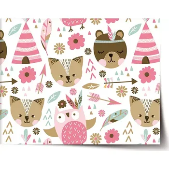 Plakát Sablio Plakát Lesní zvířátka - 60x40 cm