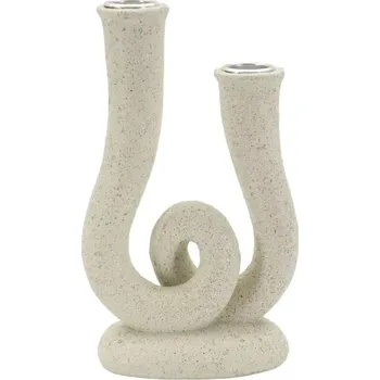 Svícen Designový svícen Stons 20 cm krémový