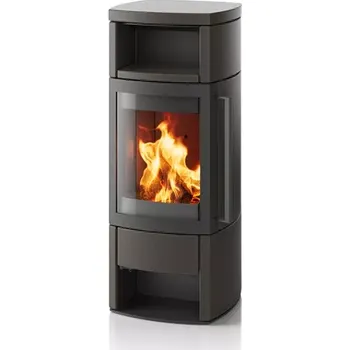 Krbová kamna Hase Jena - Keramika hladká, bez krycích dvířek, black, kuba