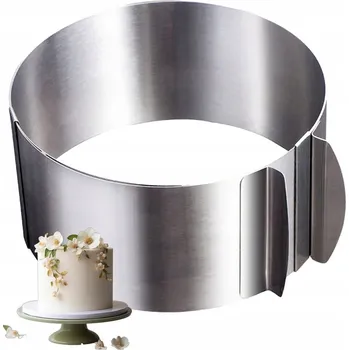 Forma na pečení FORMA NA DORT 8,5 cm NASTAVITELNÝ 16-30 cm FORMA NA DORT OBRUČ NA DORTY KOLÁČŮ