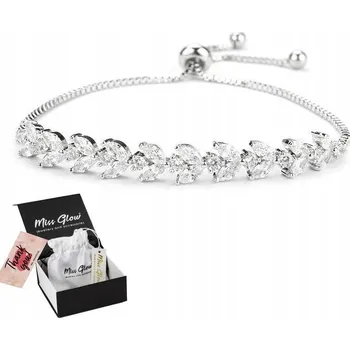 Náramek Náramek zirkony OCEL UŠLECHTILÁ POSTŘÍBŘENÁ