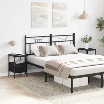 Noční stolek vidaXL Noční skříňka 2 pcs Černý dub 34 x 36 x 50 cm kompozitní dřevo