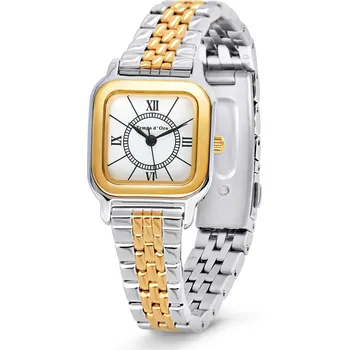 Hodinky 717567 - Tchibo - Dvoubarevné dámské hodinky z ušlechtilé oceli - barva: bílá