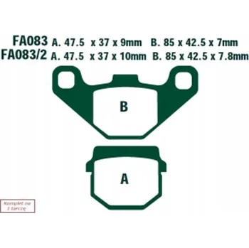 Brzdová destička Brzdové destičky EBC SFA083