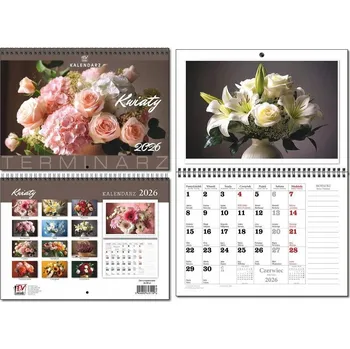 Kalendář Kalendář 2026 A3 plánovací 13 listů Květiny