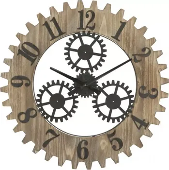 Hodiny Nástěnné hodiny Ingranaggio 60 cm hnědé/černé