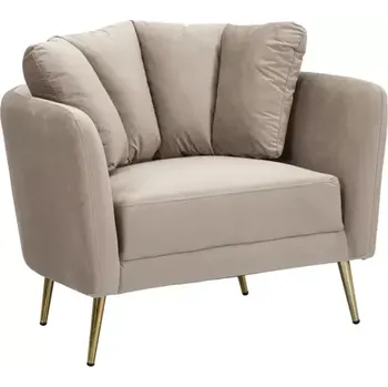 Křeslo Designové křeslo Kiev šedé/zlaté