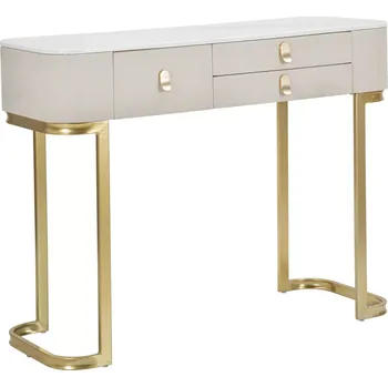 Konzolový stolek Konzolový stolek Beauty 100 cm zlatý/béžový