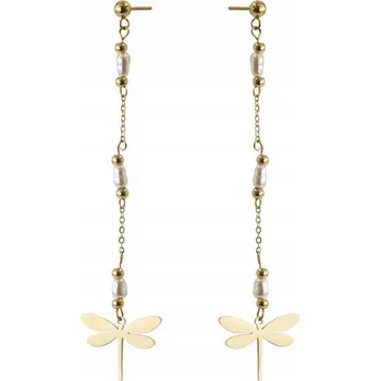 Náušnice Náušnice z nerezové oceli pozlacené 14k zlatem