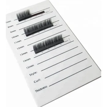 Umělé řasy DRŽÁK NA ŘASY akrylová podložka se stupnicí na lepidlo a řasy