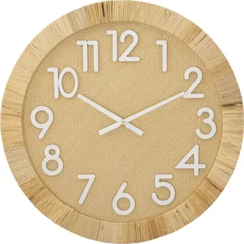 Hodiny Ratanové nástěnné hodiny Boho 60 cm hnědé