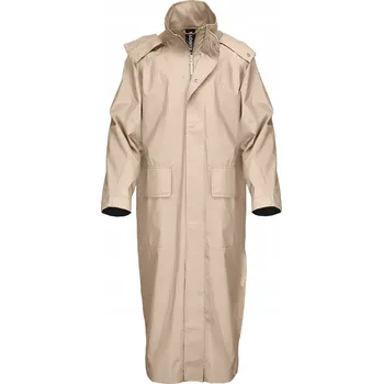 Moto bunda DÁMSKÁ BÉŽOVÁ PARKA DO DEŠTĚ S/M KUBOTA DLOUHÁ PODZIMNÍ BUNDA S/M