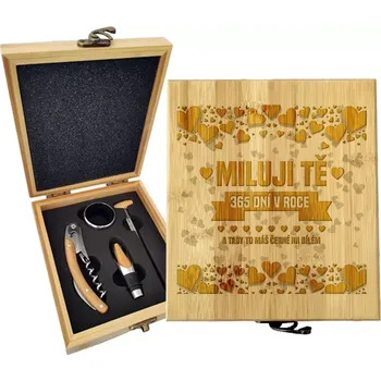 Víno Sablio Dárková sada na víno Miluji Tě 365 dní v roce: 147×168×49 mm