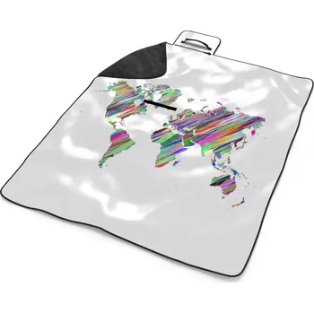 deka Sablio Plážová deka Barevné světadíly: 200x140 cm