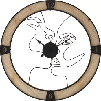 Hodiny Nástěnné hodiny Couple 60 cm černé/hnědé