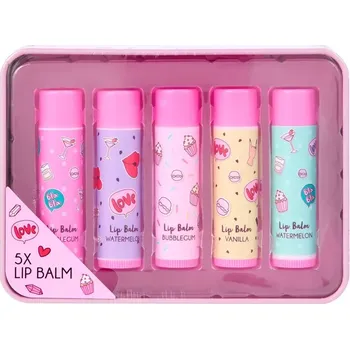 Péče o rty Sada balzámů na rty v plechové dóze