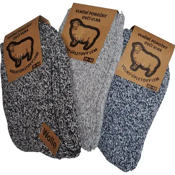 Dámské termoprádlo Ponožky z ovčí vlny 3 páry 39-42