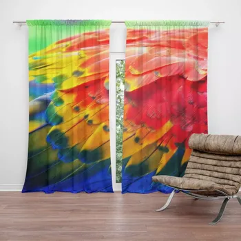 Závěs Sablio Závěs Barevné peří 2: 2ks 140x250cm