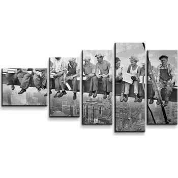 Obraz Sablio Obraz - 5-dílný Zedníci na traverze - 100x60 cm