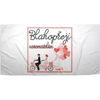 Sablio Ručník Blahopřeji novomanželům - 30x50 cm
