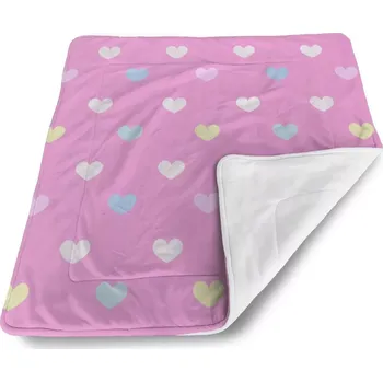 deka Sablio Deka pro miminko Srdce na růžové - 80x100 cm