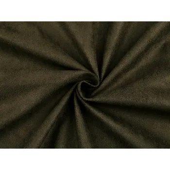 Úplet / imitace broušené kůže, střední, 9 zelená khaki