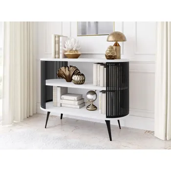 Komoda Komoda Mozimo, Barva: černý / bílý akryl MIRJAN 5903211453946