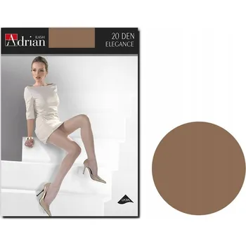 Dámské punčochy Hladké Punčocháče Adrian ELEGANCE 20 DEN, hnědé Camello, velikost 5