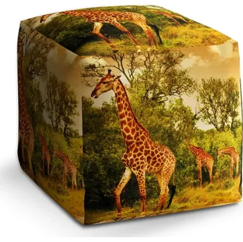 Taburet Sablio Taburet Cube Žirafy: 40x40x40 cm