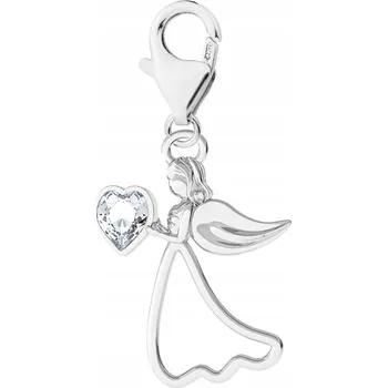 Přívěsek Závěsný přívěsek Anděl se Srdcem stříbro 925