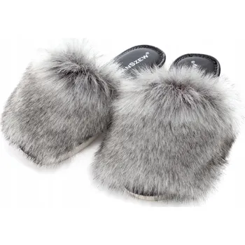 Dámské pantofle PanSzew Módní FUTERKOVÉ Pantofle Pohodlné Dámské Domácí Pantofle Sandále Velikost 36-41