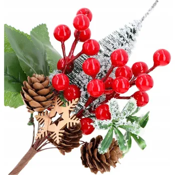 umělá květina Větvička jeřabiny Dekolo vícebarevná 25 cm