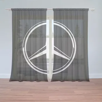 Záclona Sablio Záclony Logo 2 Černá: 2ks 150x250cm