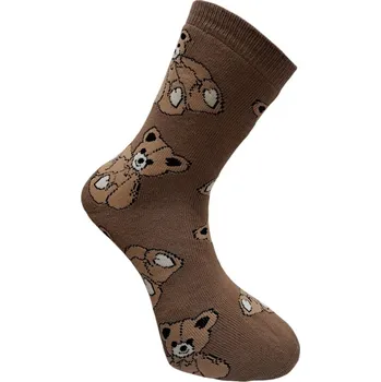 Pánské ponožky Aura Via Veselé ponožky termo s medvědem hnědé 39-41