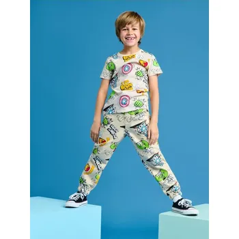 Chlapecké kalhoty Sinsay - Kalhoty Marvel - krémová - 276BM-01X - 276BM-01X-98