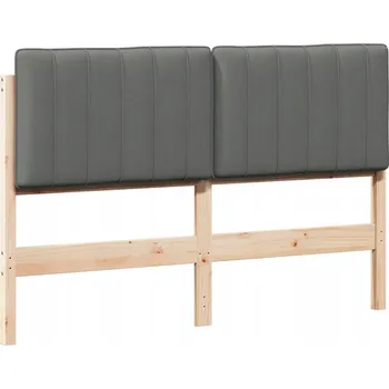 Čalouněné čelo postele s čelo Hnědá a světle šedá 135 cm