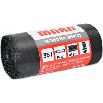 Pytle na odpadky Pytle na odpadky 35 l, 25 ks, ČERNÉ MAAN