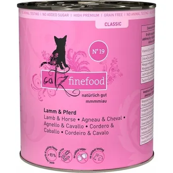 Krmivo pro kočku Catz Finefood N.19 Jehněčí a Koňské maso konzerva 800g