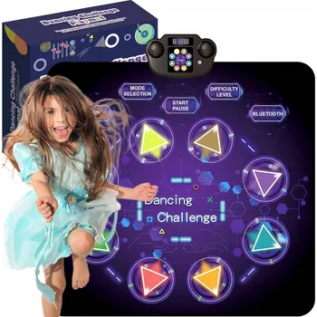 Hrací deka DĚTSKÁ PODLOŽKA PODLOŽKA PROTISKLUZOVÁ SVÍTÍCÍ BLUETOOTH TANEČNÍ PODLOŽKA