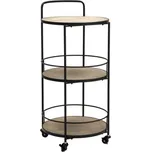 Servírovací vozík Arex 40 cm černý/hnědý