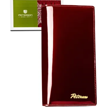 Peněženka Peterson peněženka z pravé kůže červená - dámská