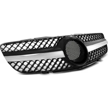 Nárazník Přední maska, Mercedes R230, Sl-Class, 2001-2006, Chrome-Black (73.GRME34)