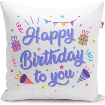 Polštář Sablio Polštář Happy birthday to you 3: 40x40 cm