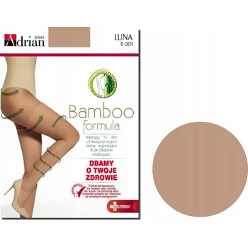 Dámské punčochy Punčocháče hladké Adrian LUNA 15den béžová Natural velikost 3